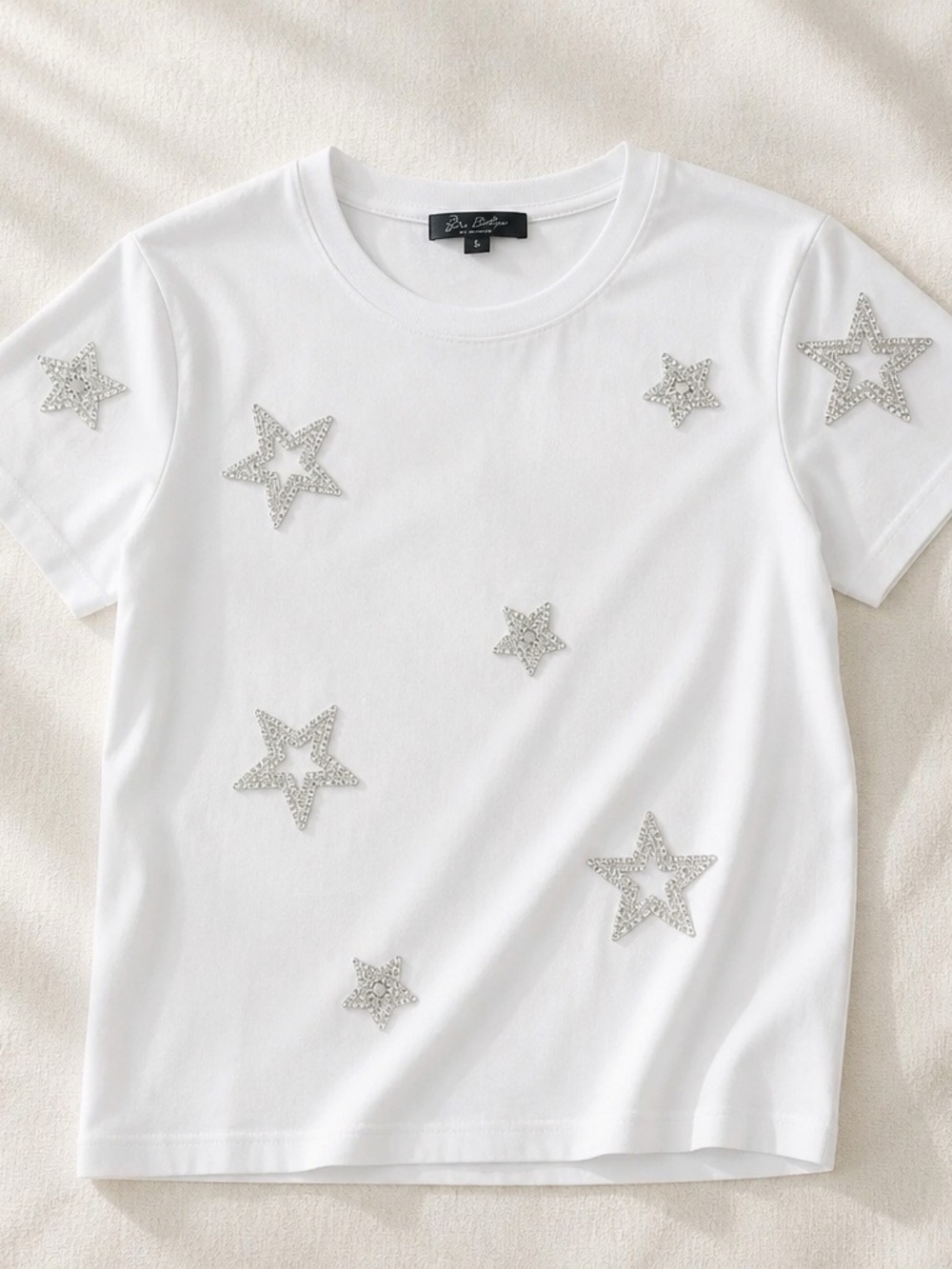 On 12th Star Embellished T-Shirt
Women’s size small   Stars pattern